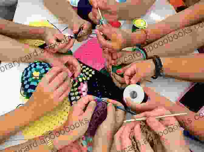 A Group Of People Crocheting Together In A Workshop. Crochet For Beginners: Learn To Crochet Quickly And Create Great Crochet Patterns