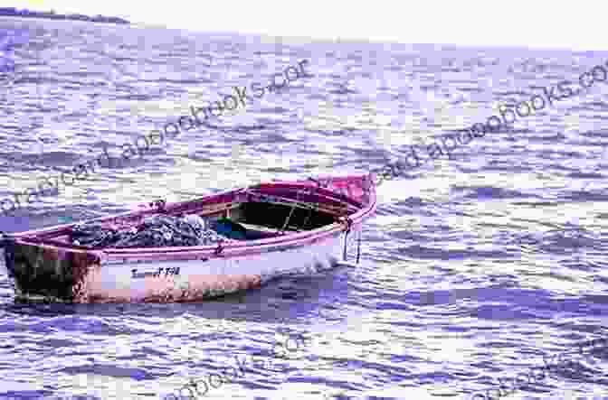 A Lone Boat Adrift On A Stormy Sea, Symbolizing The Disappearance Of The Wind Blown Four. The Lost Boys Of Montauk: The True Story Of The Wind Blown Four Men Who Vanished At Sea And The Survivors They Left Behind