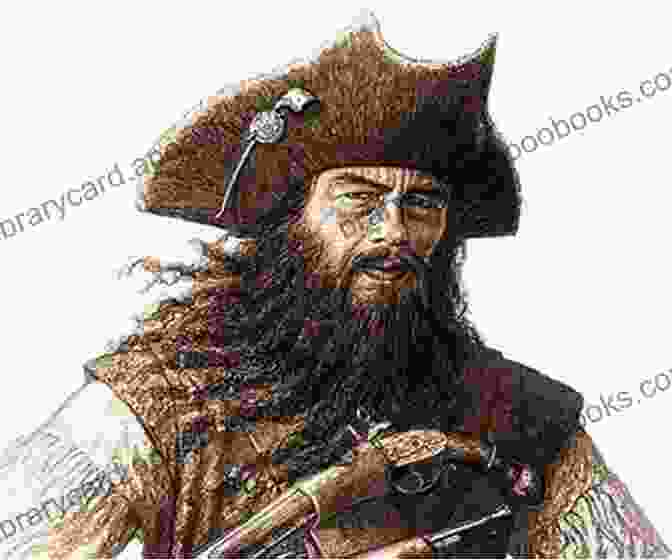 A Portrait Of Blackbeard, A Notorious Pirate With A Long, Thick Black Beard And A Fierce Expression. A General History Of The Pyrates (Annotated)