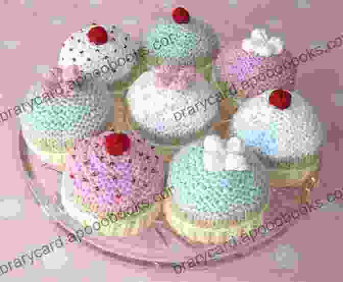 An Adorable Miniaturized Knitted Cupcake, Complete With A Cute Cherry On Top. Twenty To Make: Knitted Cakes