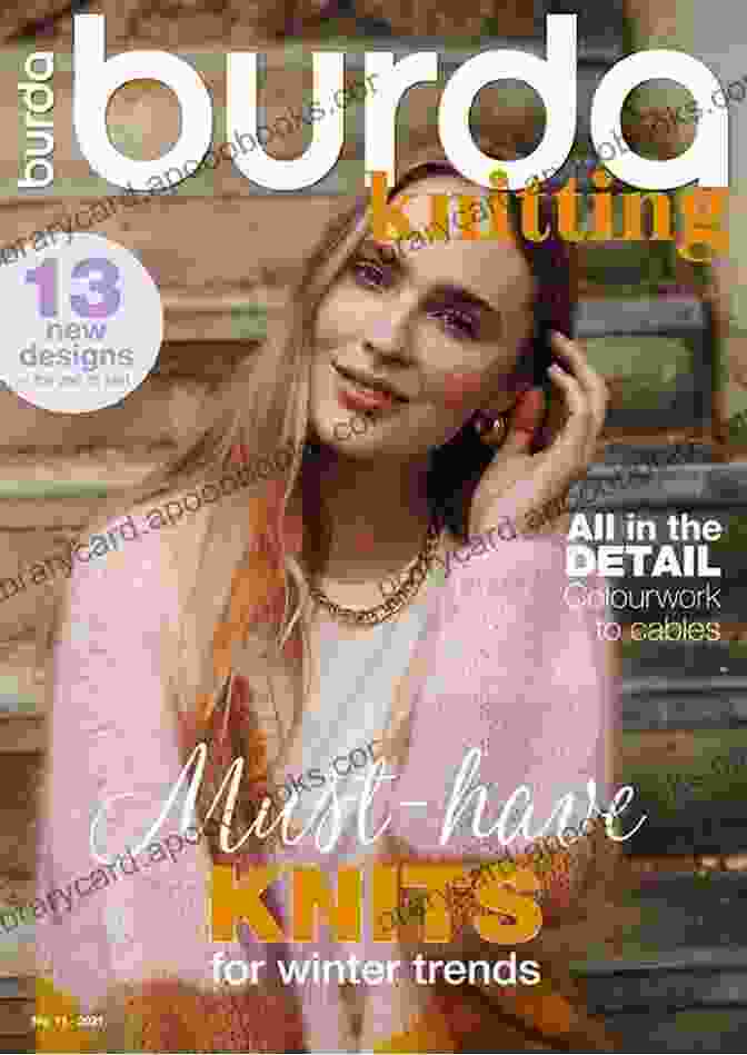 Cover Of Burda Knitting Book Featuring A Vibrant Knitted Cardigan And Accessories Burda Knitting: 15 New Designs For You To Knit