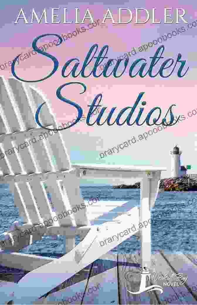 Cover Of The Novel 'Saltwater Studios Westcott Bay', Featuring A Colorful Painting Of A Woman On A Beach With A Lighthouse In The Background. Saltwater Studios (Westcott Bay Novel 2)