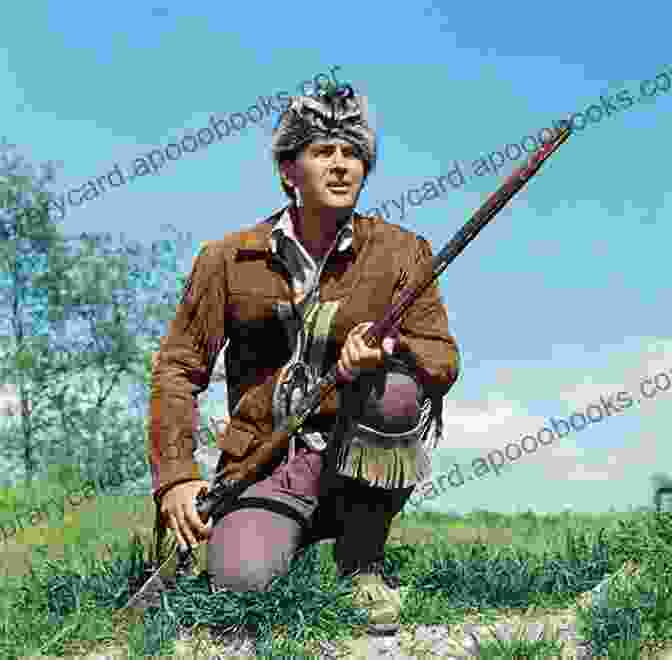 Daniel Boone, A Rugged Frontiersman, Stands Tall In The Wilderness, His Rifle At The Ready. The Forks Of The Ohio