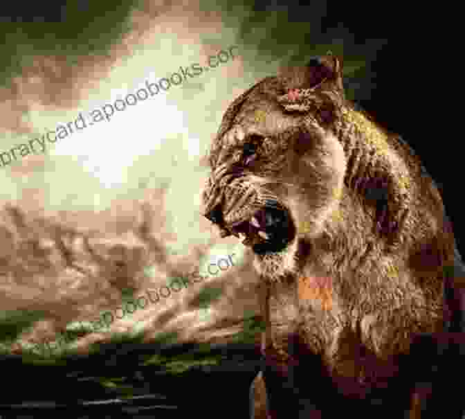 Graceful Lioness Against A Dark Starry Sky, Embodying The Book's Theme Of Courage And Dominance. When He S Ruthless (The Olympus Pride 4)