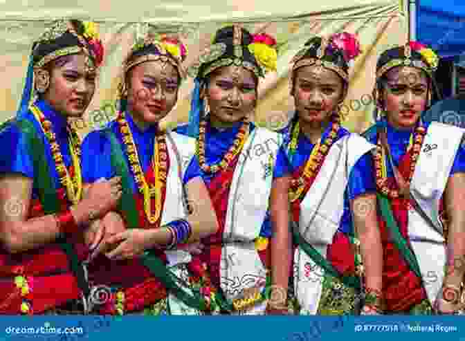 Group Of Colorful Nepali Dancers Performing Traditional Dance. Nepal: A Photobook Shreeharsh Ambli