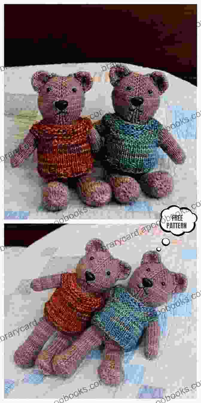 Image Of Two Knitted Teddy Bears Wearing Matching Dresses Easy Knitted Bears: Knitting Patterns For Bears And Outfits