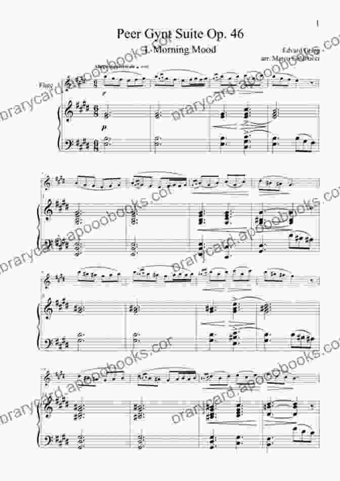 Musical Score Of Peer Gynt Suite No 1 Op 46 Anitra S Dance Edvard Grieg: Sheet Music For Woodwind And Brass Decet Flute Oboe Clarinet Horn And Bassoon