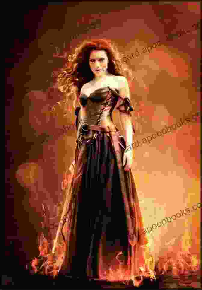 Seraphina The Elemental Witch With Fiery Red Hair, Surrounded By Flames. Bone Witch: Coming Of Age Historical Fantasy (Witches Of Etlantium 3)