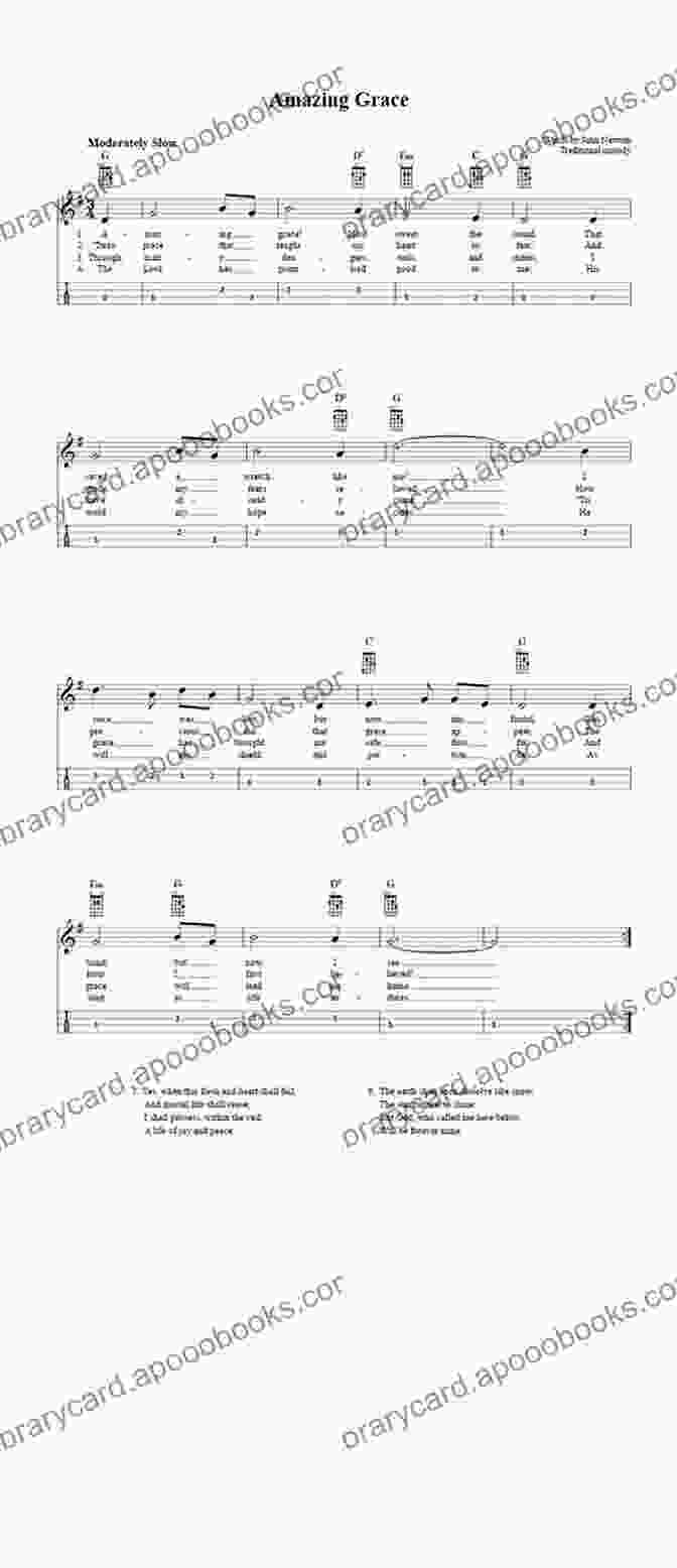 Sheet Music For The Mandolin Song 'Amazing Grace' Mandolin 3 Chord Songbook Volume One: 10 Easy To Learn Songs For The Mandolin