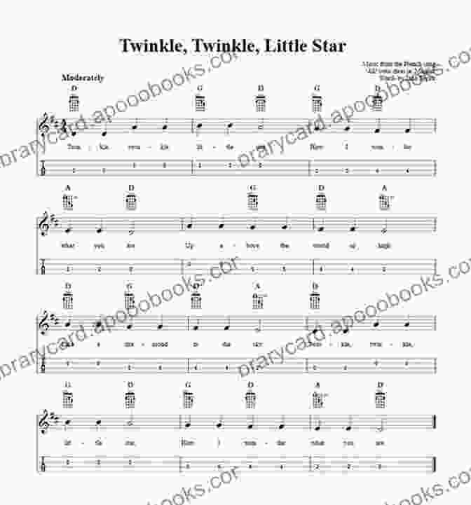 Sheet Music For The Mandolin Song 'Twinkle, Twinkle, Little Star' Mandolin 3 Chord Songbook Volume One: 10 Easy To Learn Songs For The Mandolin